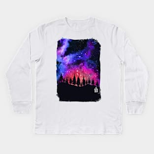 Galaxy Art Kids Long Sleeve T-Shirt